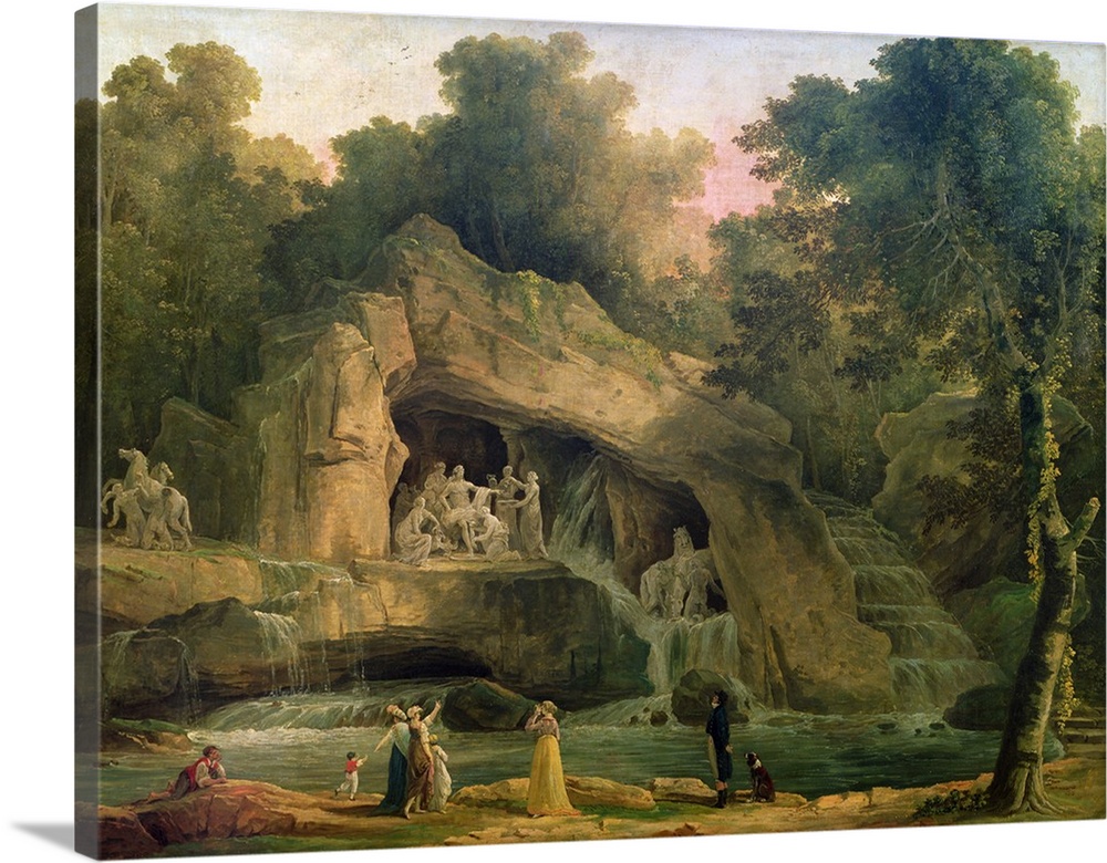 XIR237934 The Bosquet des Bains d'Apollo (oil on canvas)  by Robert, Hubert (1733-1808); Musee de la Ville de Paris, Musee...