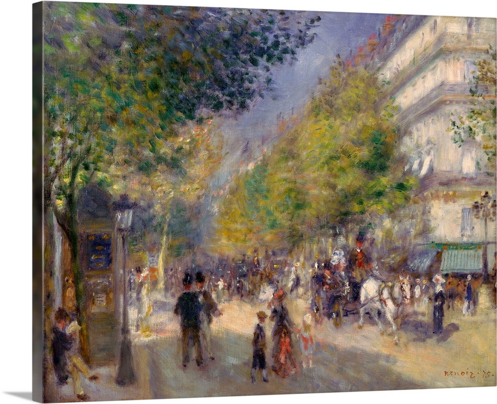 The Boulevards (Les Grands Boulevards), 1875 (oil on canvas) by Renoir, Pierre Auguste (1841-1919)