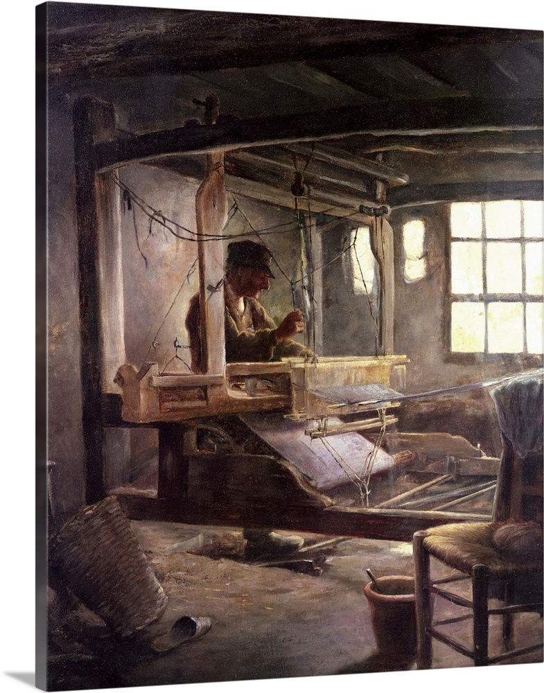 BAL9961 The Breton Weaver, 1888 (oil on canvas)  by Serusier, Paul (1864-1927); 72x59 cm; Musee d'Art et d'Archeologie, Se...