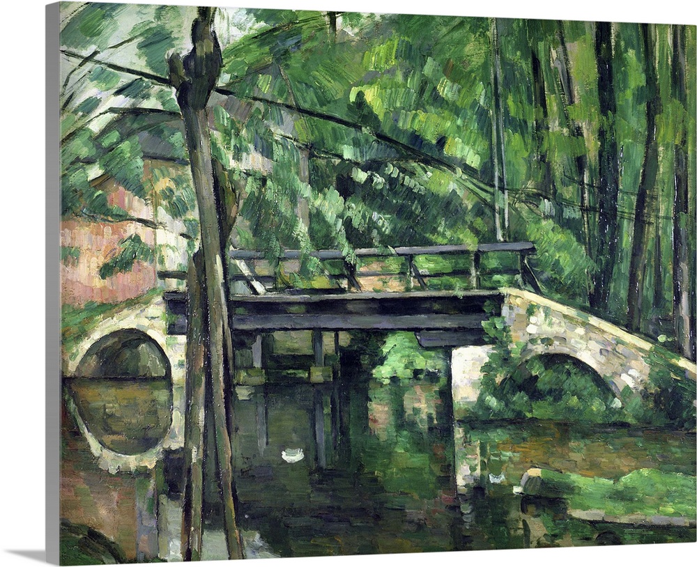 XIR19156 The Bridge at Maincy, or The Bridge at Mennecy, or The Little Bridge, c.1879 (oil on canvas)  by Cezanne, Paul (1...