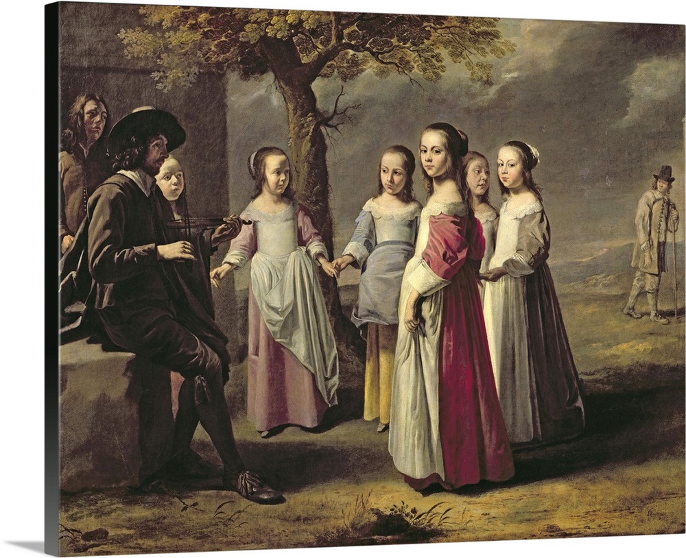 The Children's Dance (oil on canvas) by Le Nain, Mathieu (1607-77)