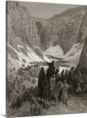 The Christian Army in the Mountains of Judea, from 'Bibliotheque des Croisades'