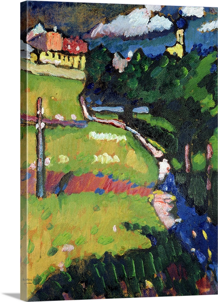 The Church in Murnau, 1908-09 by Kandinsky, Wassily (1866-1944)