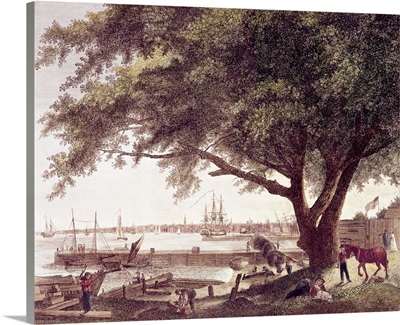 The City and Port of Philadelphia, on the River Delaware, from Kensington, 1800