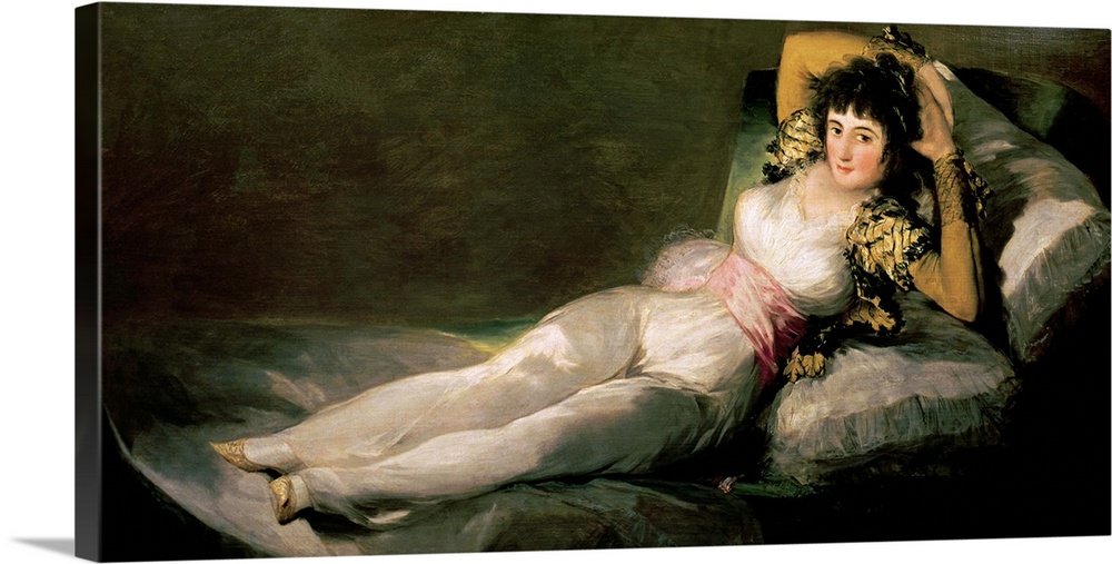 XIR526 The Clothed Maja, c.1800 (oil on canvas); by Goya y Lucientes, Francisco Jose de (1746-1828); 95x190 cm; Prado, Mad...