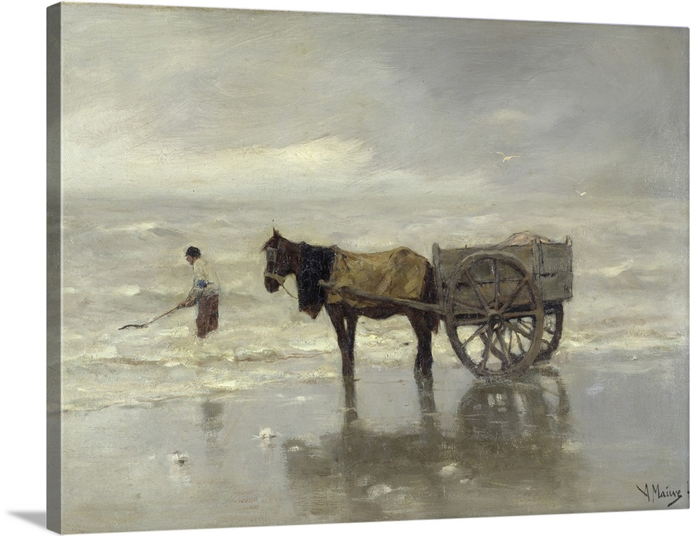 Originally oil on canvas. By Mauve, Anton (1838-88).