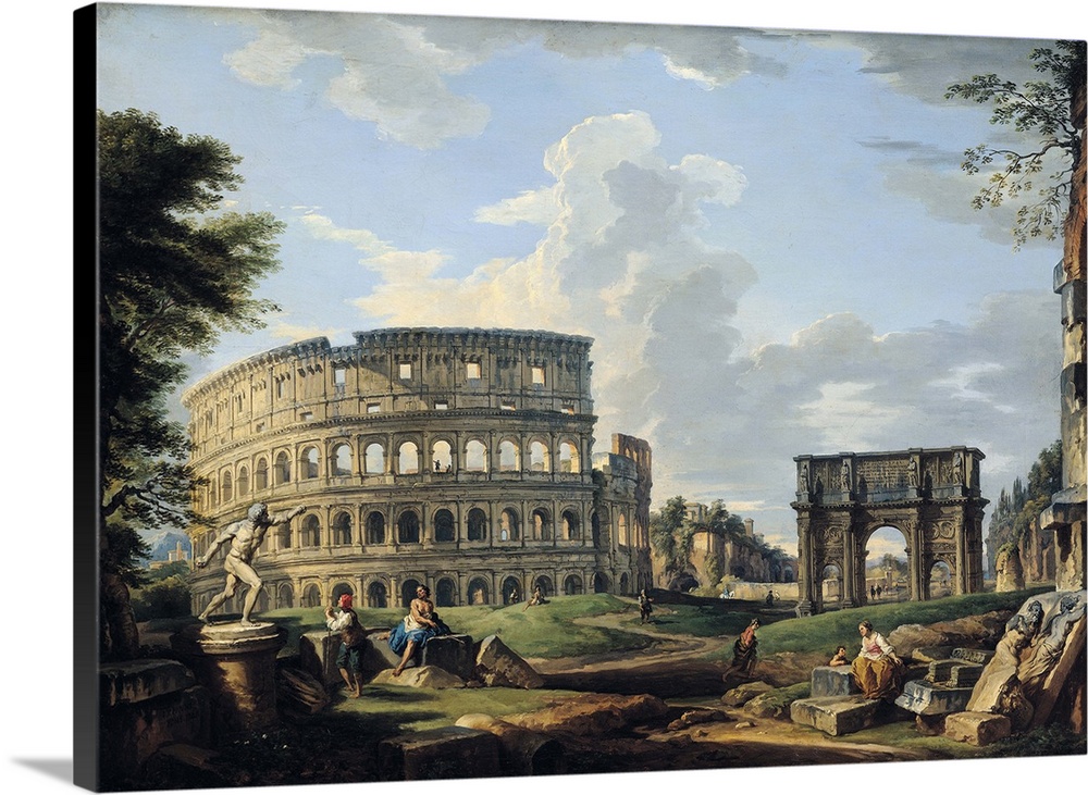 Le Colisee et l'Arc de Constantin;