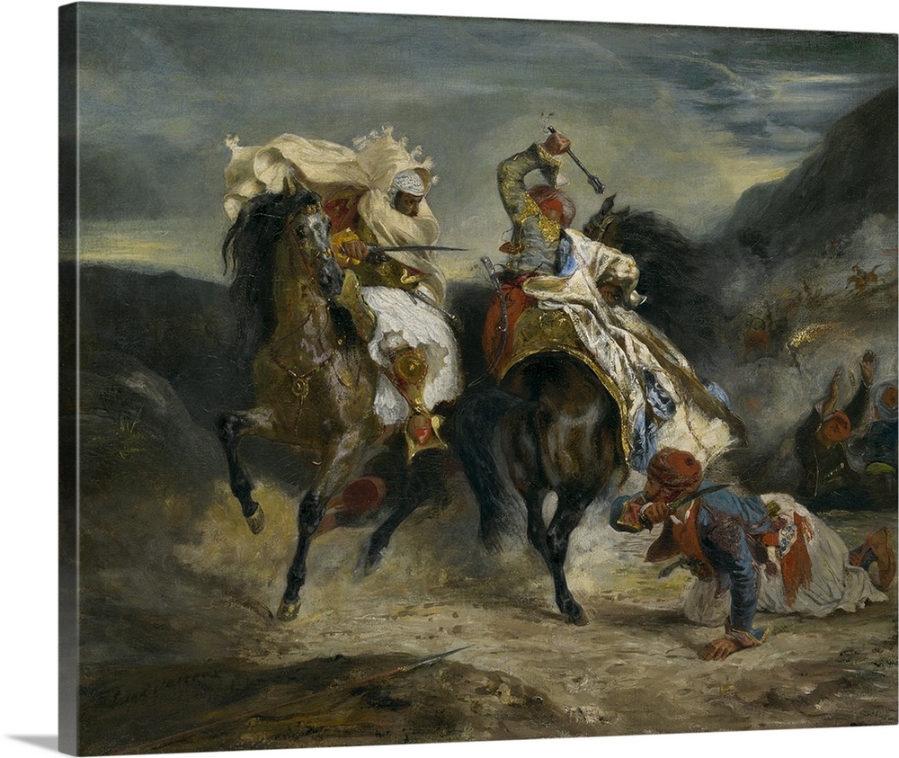 The Combat of the Giaour and Hassan, 1826, oil on canvas.