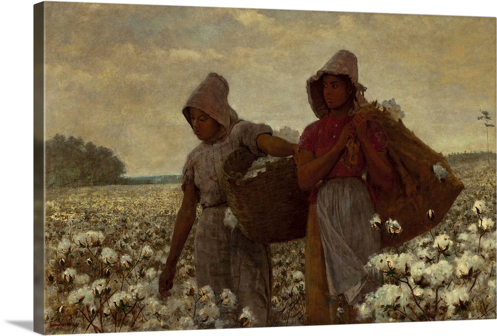 The Cotton Pickers, 1876, oil on canvas.  By Winslow Homer (1836-1910).