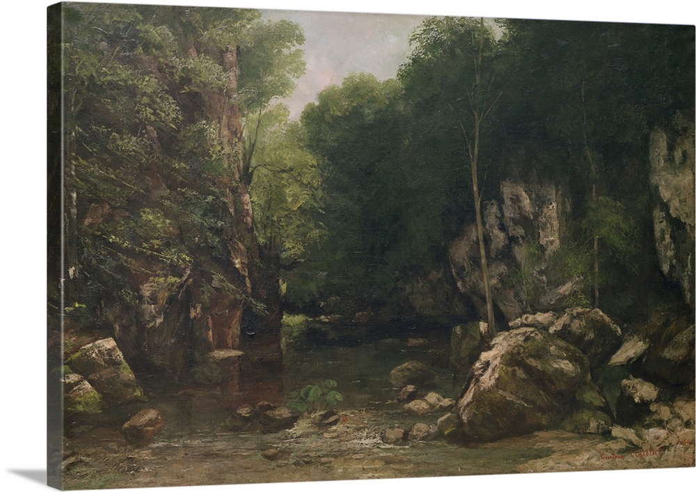 Originally oil on canvas. By Courbet, Gustave (1819-77).