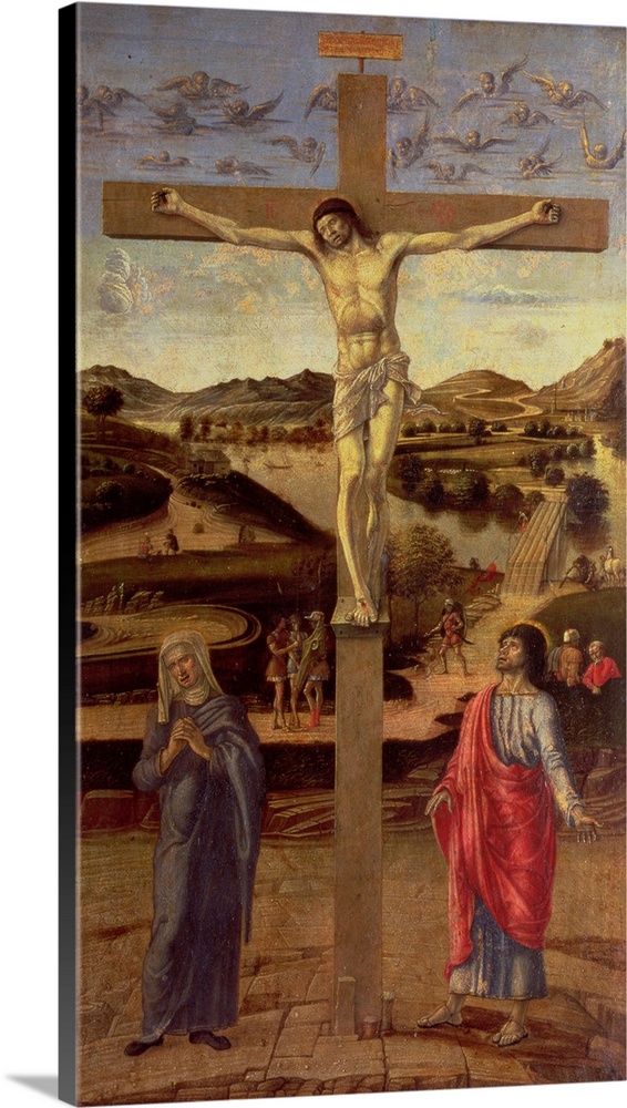 XIR60751 The Crucifixion, c.1455 (oil on panel)  by Bellini, Giovanni (c.1430-1516); Museo Correr, Venice, Italy; Giraudon...