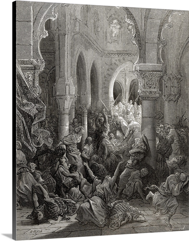 The crusaders massacre the inhabitants of Caesarea. first crusade 1096-1146