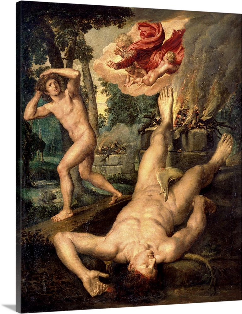 XJL211835 The Death of Abel (oil on canvas) by Coxie or Coxcie, Michiel I (1499-1592); Prado, Madrid, Spain; (add.info.: C...