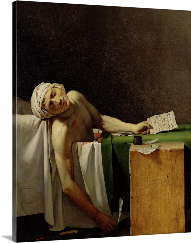 The Death of Marat, after the original by Jacques-Louis David (1748-1825)