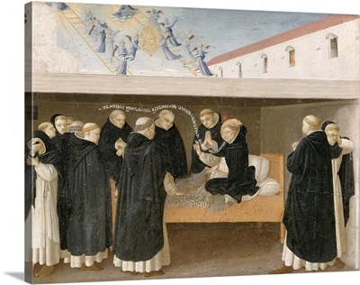 The Death of St. Dominic, from the predella panel of the Coronation of the Virgin