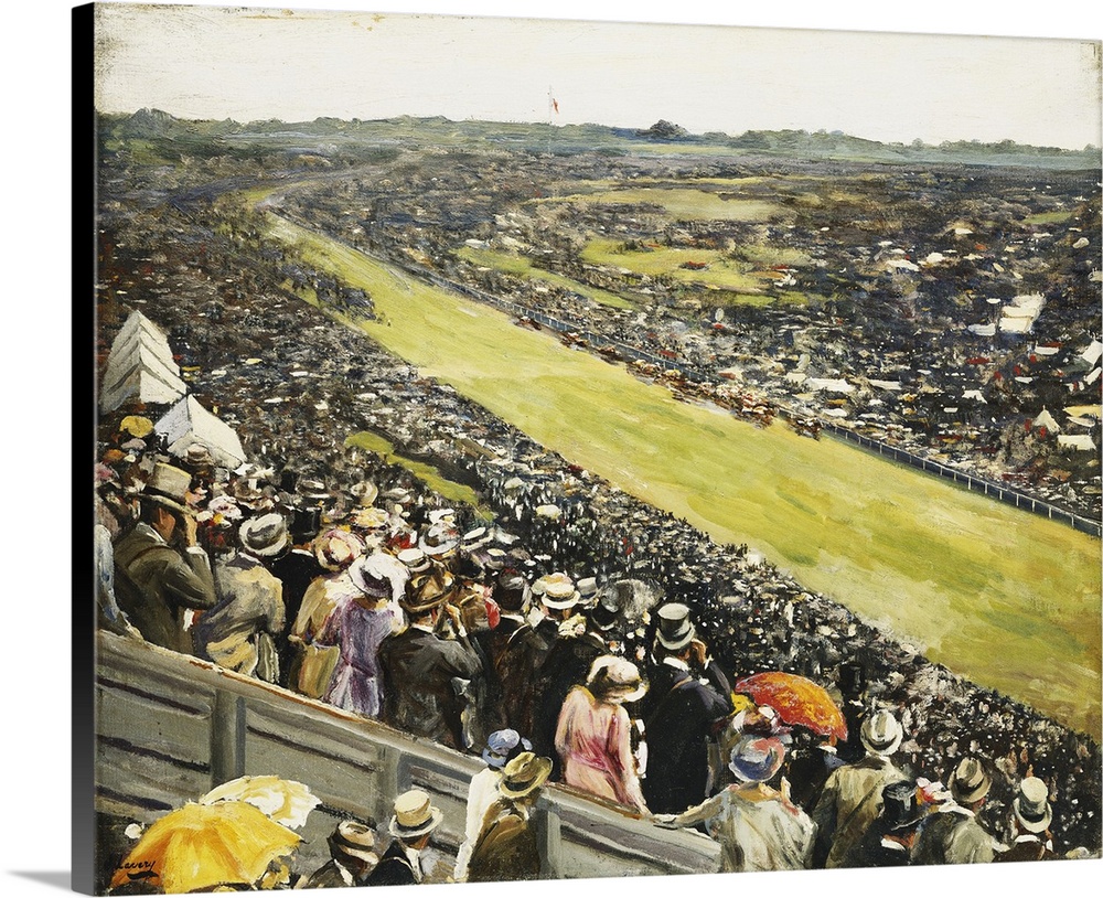 The Derby Sir John Lavery (1856-1941) (Originally oil on canvas), 1922