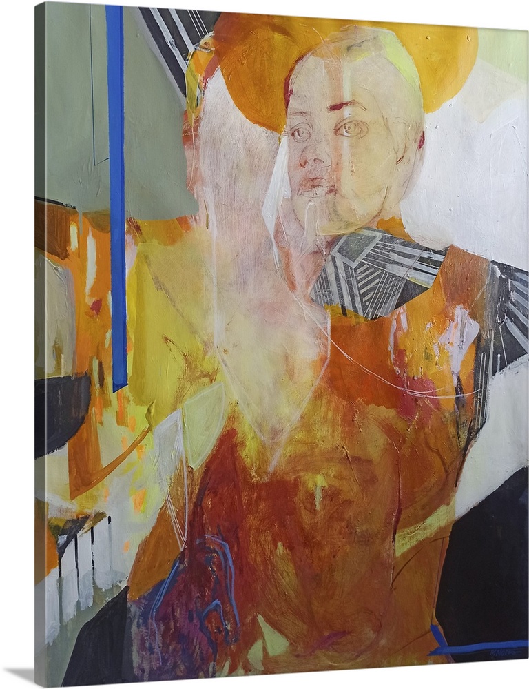 The dialogue between us, 2023. (Originally acrylics and pastels on canvas.)