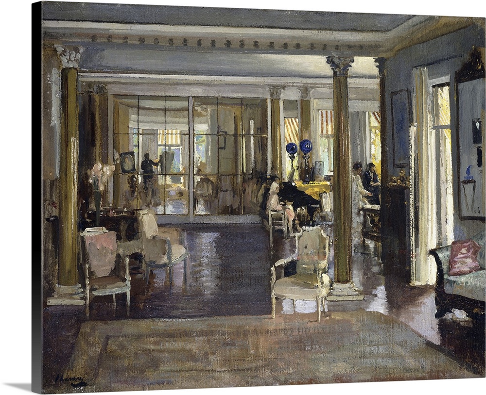 The Drawing Room, Falconhead Sir John Lavery (1856-1941) (Originally oil on canvas)