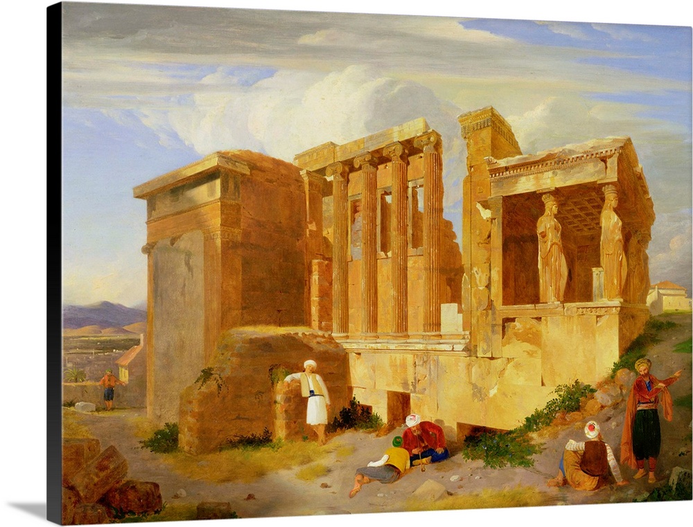XYC136963 The Erechtheum, Athens, with Figures in the Foreground, 1821 (oil on canvas) by Eastlake, Sir Charles Lock (1793...