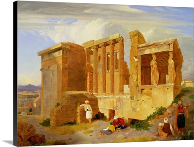 The Erechtheum, Athens, with Figures in the Foreground, 1821