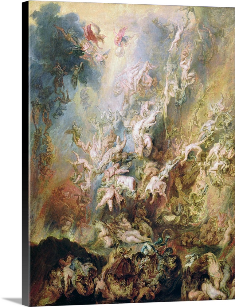 The Fall of the Damned (originally oil on panel)  by Rubens, Peter Paul (1577-1640).