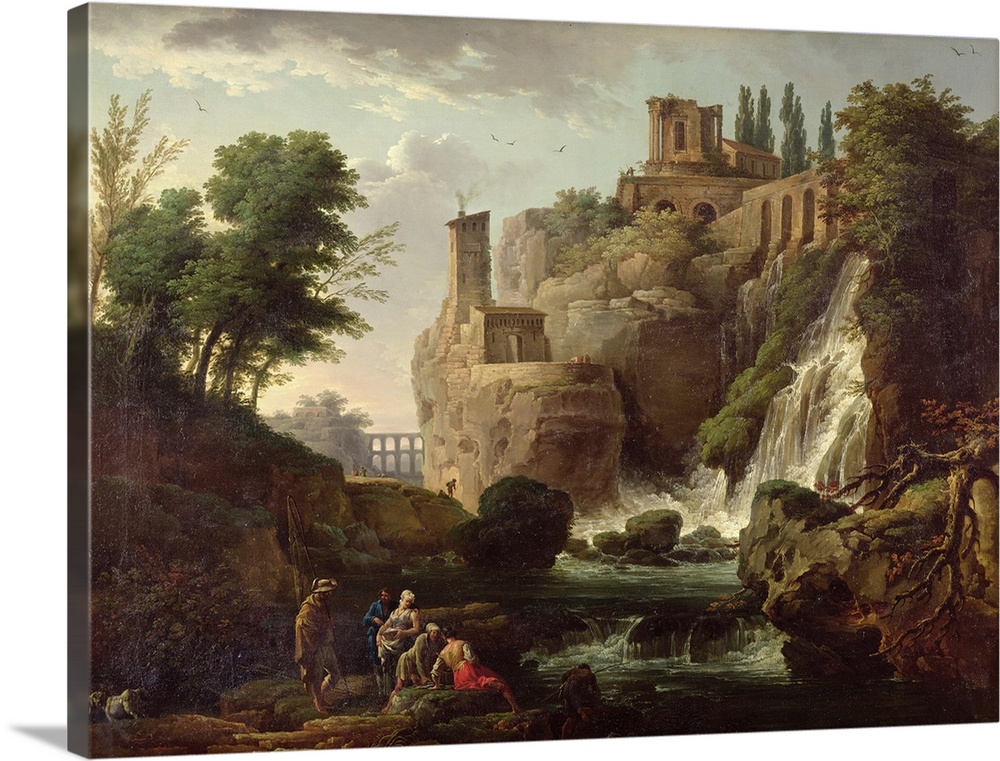 XIR222246 The Falls of Tivoli (oil on canvas) by Vernet, Claude Joseph (1714-89); 97x135 cm; Musee de la Ville de Paris, M...