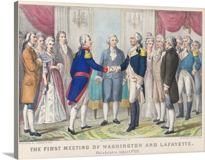 The First Meeting Of Washington And Lafayette In Philadelphia, August 3rd 1777