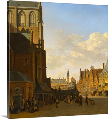 The Fish Market And He Grote Kerk At Haarlem, C1675-1680