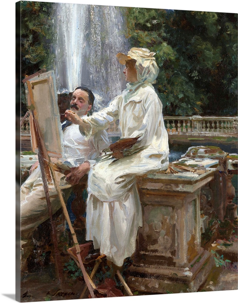 The Fountain, Villa Torlonia, Frascati, Italy, 1907, oil on canvas.