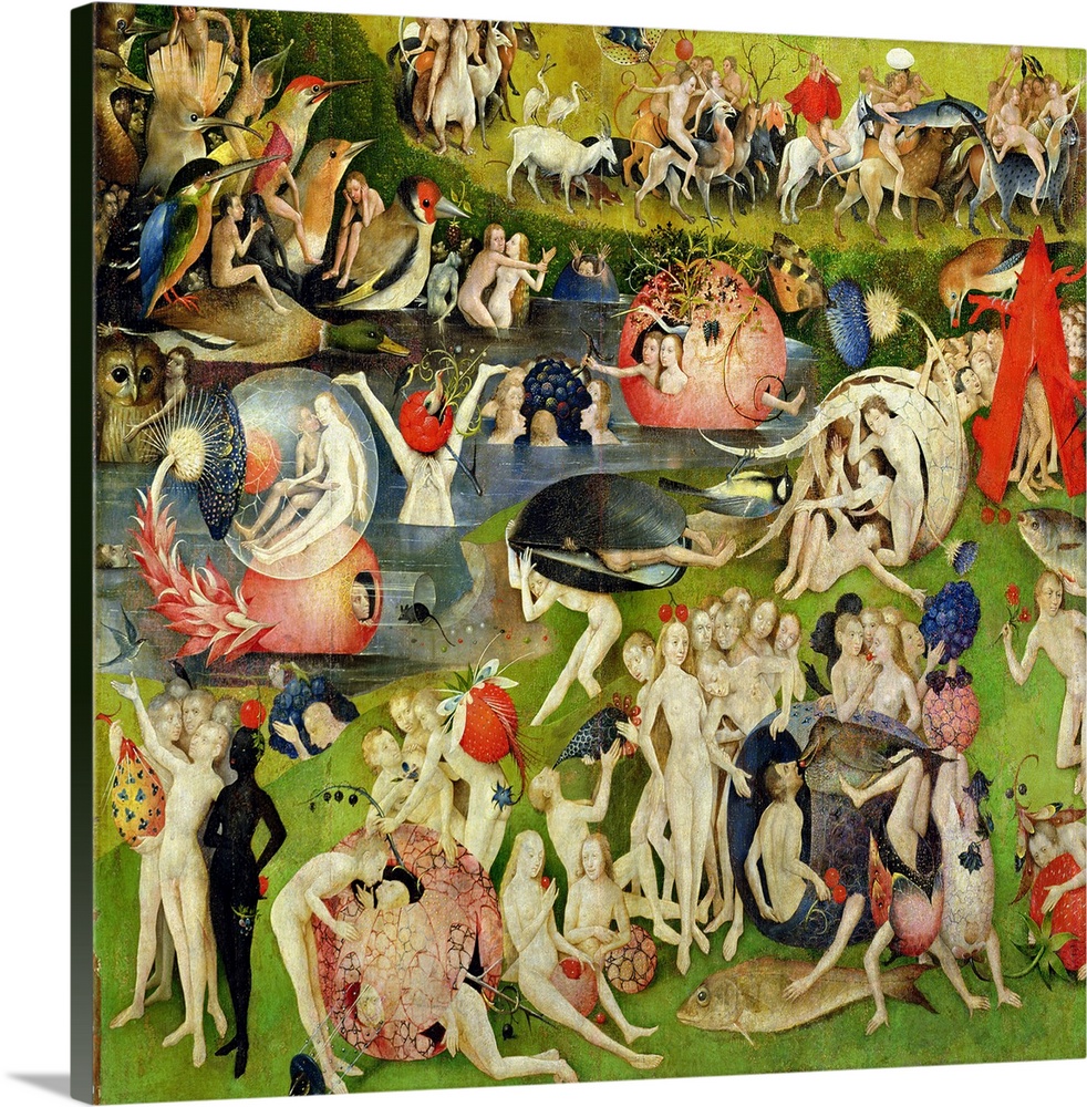 Luxury Central Panel Of Triptych, Garden Of Earthly Delights Triptych Print