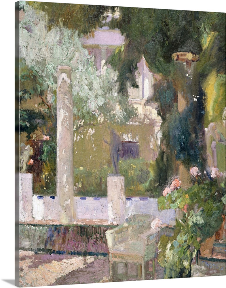 The Gardens at the Sorolla Family House, 1920, oil on canvas.  By Joaquin Sorolla y Bastida (1863-1923).