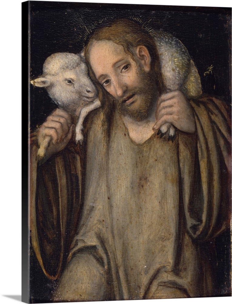 XPH330496 The Good Shepherd (oil on panel)  by Cranach, Lucas, the Elder (1472-1553); Angermuseum, Erfurt, Germany; (add. ...