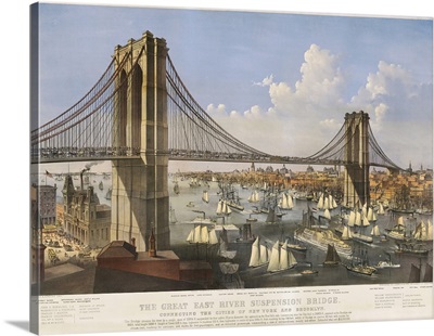 The Great East River Suspension Bridge: Connecting The Cities Of New York And Brooklyn
