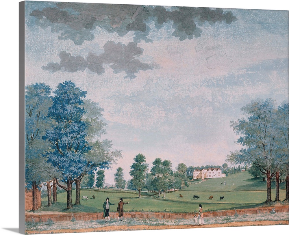 BAL3865 The Great House and Park at Chawton, c.1780 (gouache on paper)  by Callander, Adam (fl.1780-1811); Chawton House, ...