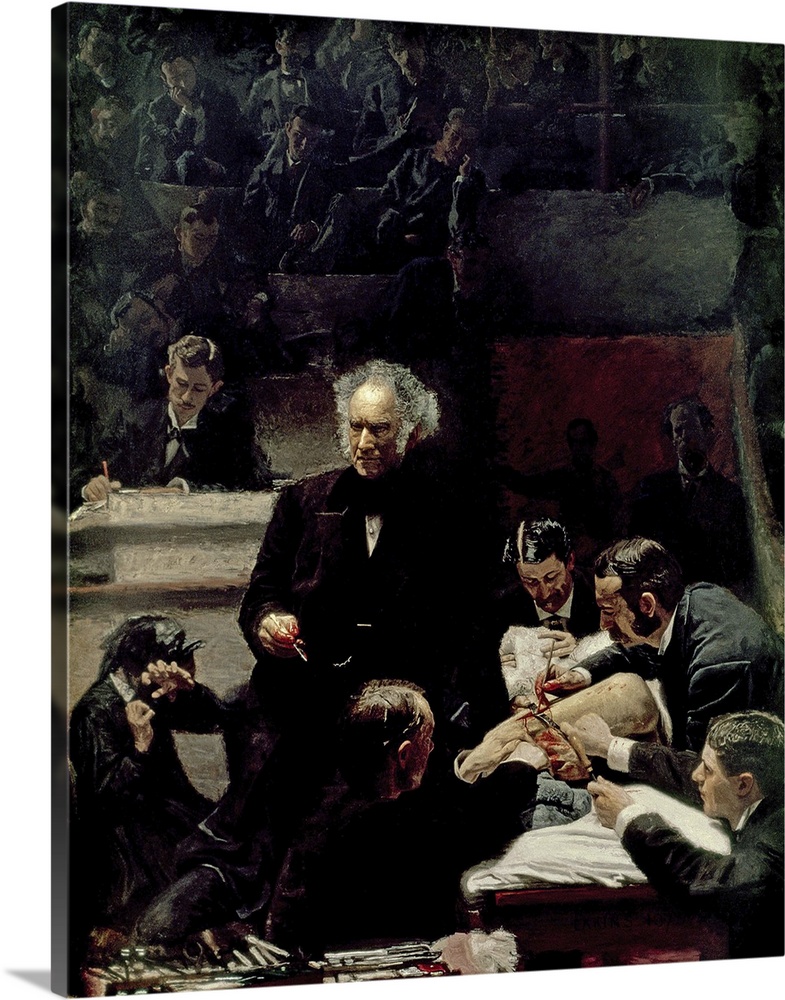 BAL3699 The Gross Clinic, 1875 (oil on canvas)  by Eakins, Thomas Cowperthwait (1844-1916); 244x198 cm; Jefferson College,...