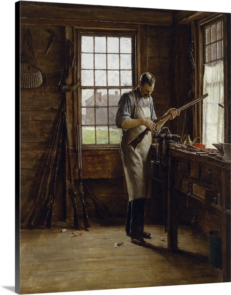 The Gunsmith Shop, 1890-95 (Originally oil on canvas)