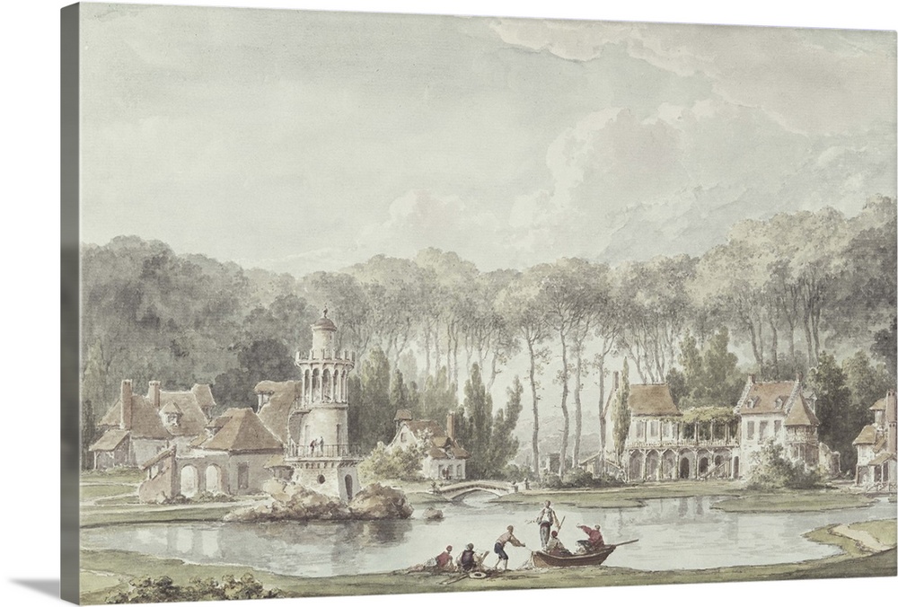 BAL3825 The Hameau, Petit Trianon, 1786 (w/c)  by Chatelet, Claude Louis (1753-94); watercolour; Biblioteca Estense, Moden...