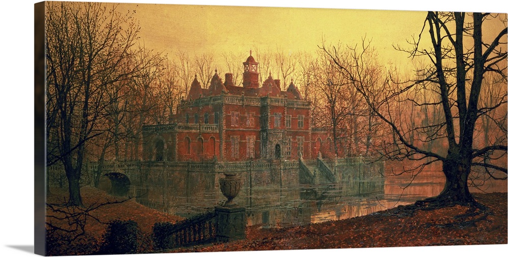 BAL9665 The Haunted House  by Grimshaw, John Atkinson (1836-93); oil on canvas; Roy Miles Fine Paintings; English, out of ...