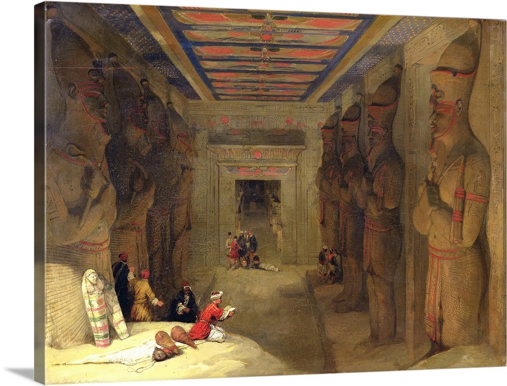 The Hypostyle Hall Of The Great Temple At Abu Simbel, Egypt, 1849 Wall