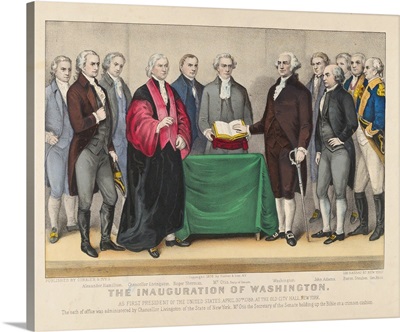 The Inauguration Of First President Of The United States In 1789, New York