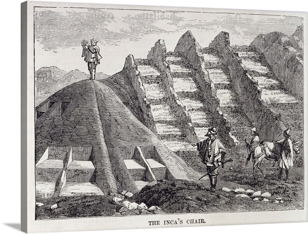 BAL129782 The Inca's Chair, from 'Incidents of Travel and Exploration in the Land of the Incas' by E. George Squier, pub. ...