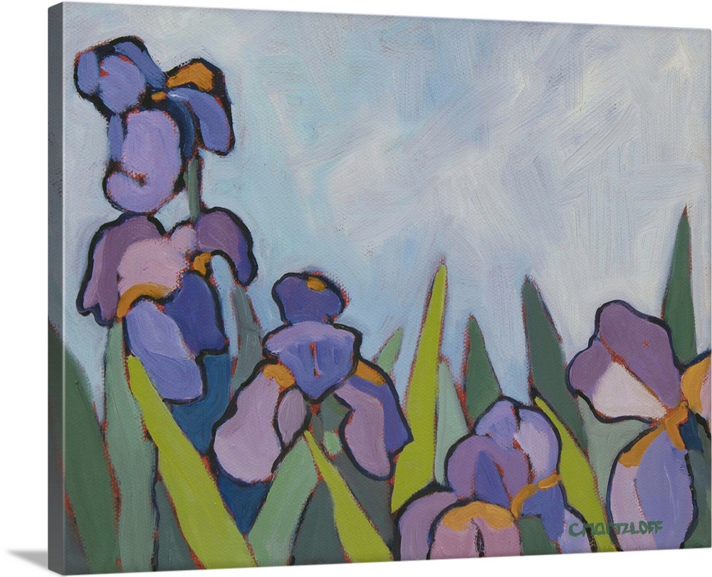 The iris fields, 2022. (Originally oil on canvas.)