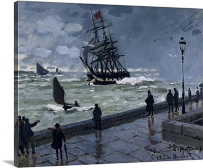 The Jetty At Le Havre, Bad Weather, 1870