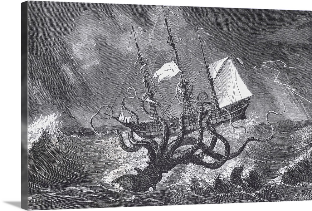 Illustration from John Gibson's Monsters of the Sea, 1887