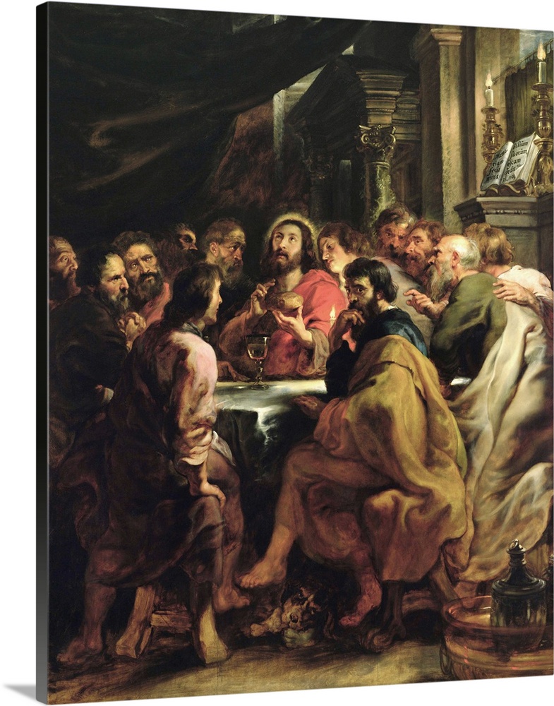 XAL226787 The Last Supper, 1630-32 (oil on canvas) by Rubens, Peter Paul (1577-1640); 304x250 cm; Pinacoteca di Brera, Mil...
