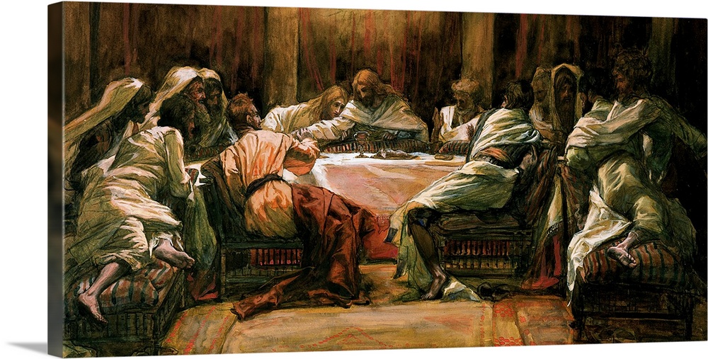 The Last Supper. Judas Dipping His Hand in the Dish, illustration for 'The Life of Christ', c.1884-96 (w/c