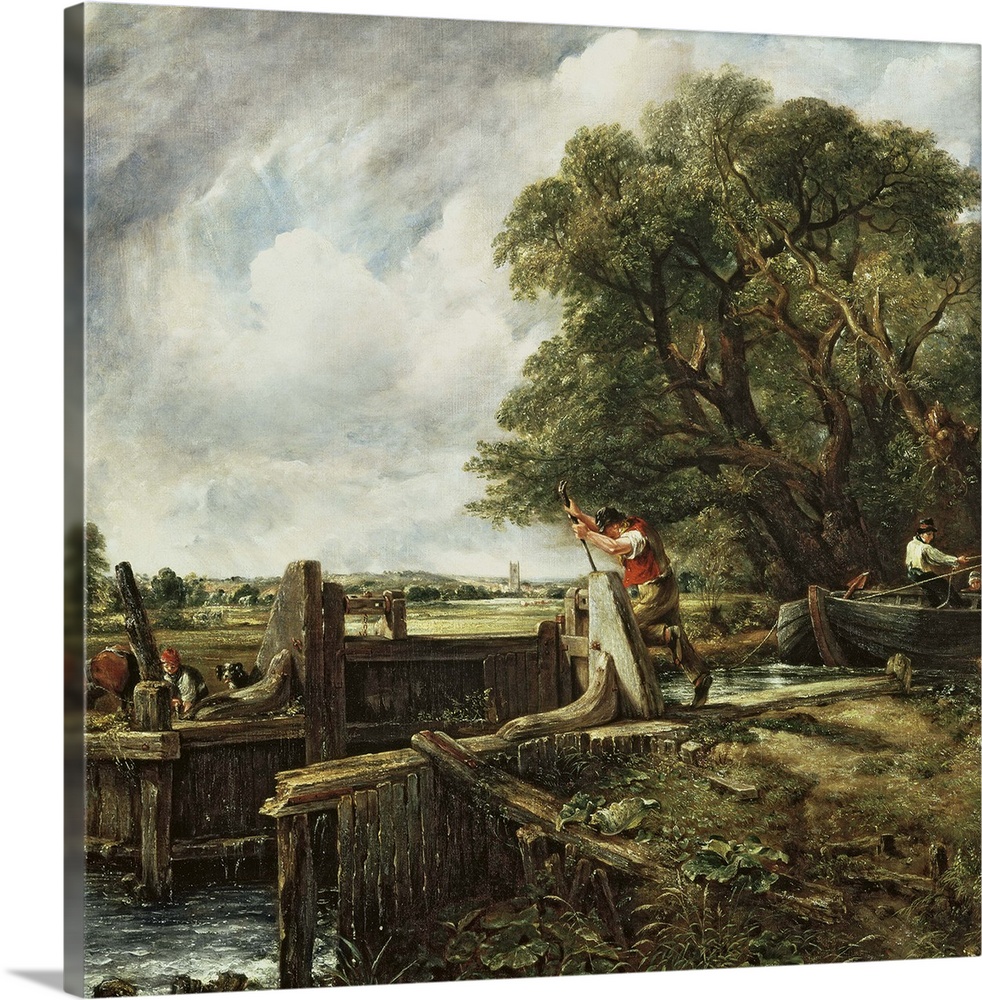 BAL4474 The Lock, 1824 (oil on canvas)  by Constable, John (1776-1837); 142.2x120.7 cm; Museo Thyssen-Bornemisza, Madrid, ...