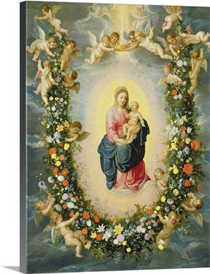 The Madonna and Child in a Floral Garland