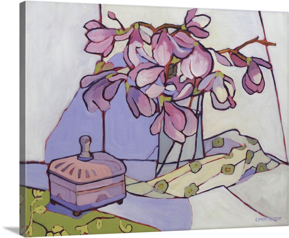 The magnolia box, 2023. (Originally oil on canvas.)