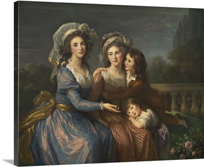 The Marquise de Pezay, and the Marquise de Rouge with Her Sons Alexis and Adrien, 1787